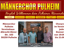 Tablet Screenshot of maennerchor-pulheim.de